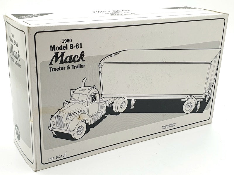 First Gear 1/34 Scale 19-1465 1960 Model B-61 Mack + Trailer Armstrong Tires
