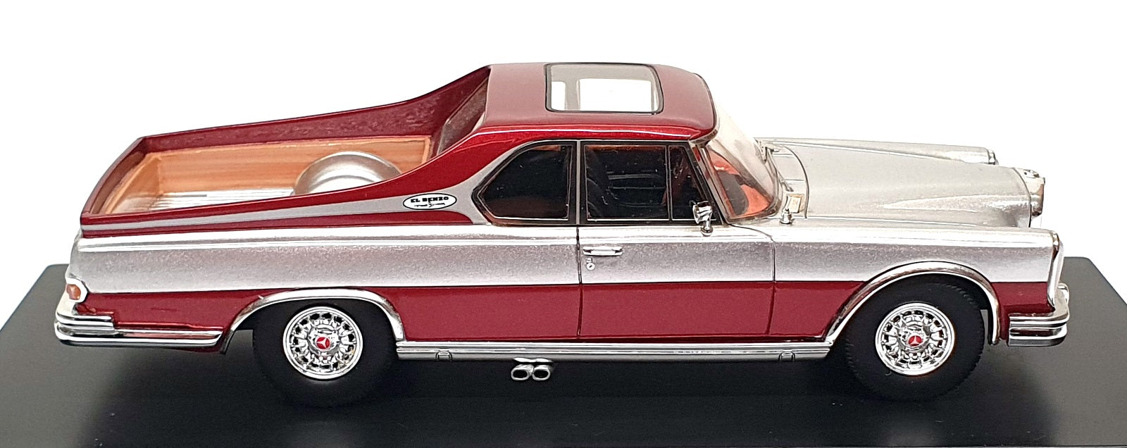 Schuco 1/43 Scale 45 089 0900 - Mercedes Benz 600 Pickup Truck - Silver/Red