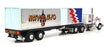Shinsei 1/64 Scale Diecast 641 - Kenworth Truck & Trailer - White