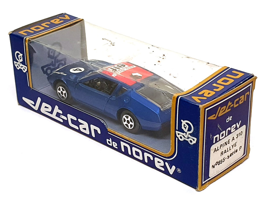 Norev Jet-Car 1/43 Scale 855 - Alpine A310 Rally Car #4 - Met. Blue