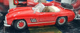 Burago 1/18 Scale 3343 - 1957 Mercedes Benz 300SL Touring Red w/ Dk. Brown Case