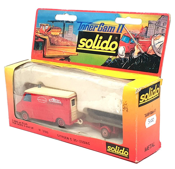 Solido Toner Gam II 1/50 Scale 3100 - Citroen C-35 - Zodiac Sea Rescue - Red