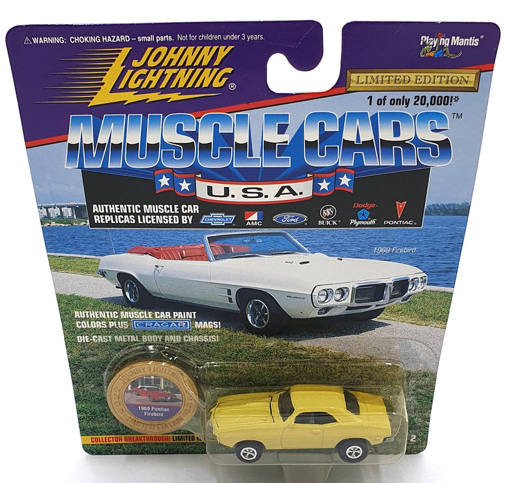 Johnny Lightning 1/64 Scale 202-02 - Muscle Cars 1969 Pontiac Firebird - Yellow