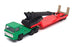 Majorette 1/100 Scale MJ100G - Bernard Truck With Crane Trailer - Green/Red