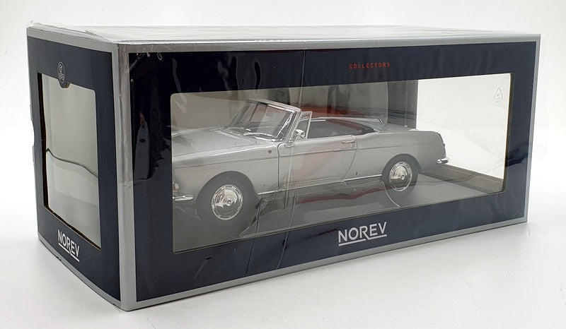 Norev 1/18 Scale Diecast 184835 - 1967 Peugeot 404 Cabriolet - Silver