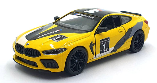 Kinsmart 1/38 Scale Pull Back & Go TY1241 - BMW M8 Competition Coupe #1 Yellow