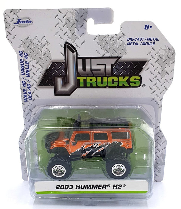 Jada Just Trucks 1/64 Scale 14020 - 2003 Hummer H2 - Met. Orange/Black