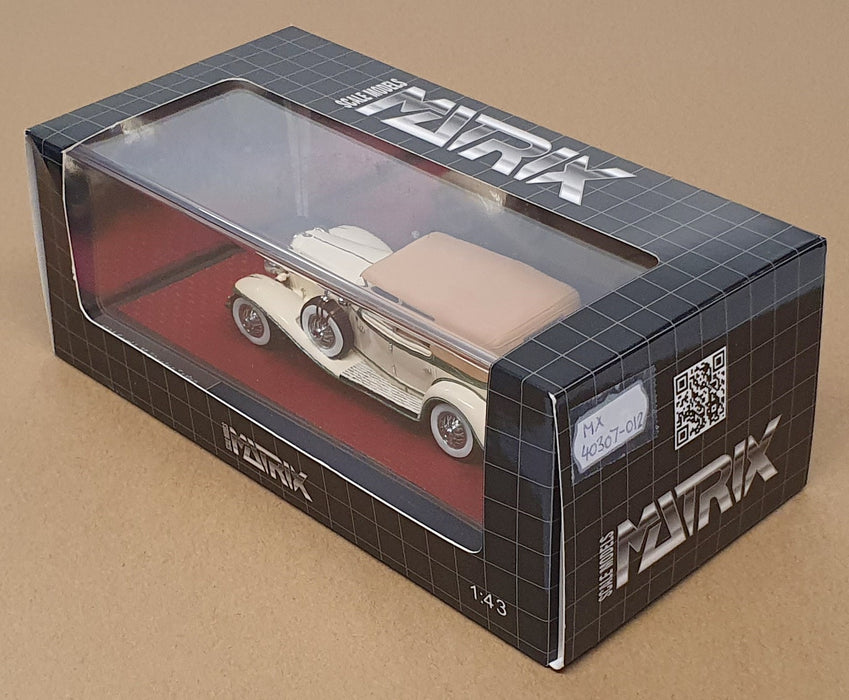 Matrix 1/43 Scale MX40307-012 - 1931 Cord L-29 Phaeton Sedan - White/Green