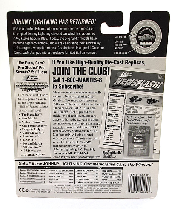 Johnny Lightning 1/64 Scale 100-162 The Challengers Custom Continental Car Black