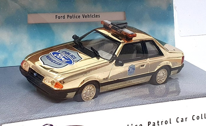 White Rose 1/43 Scale DEDF99084W - 1991 Ford Mustang Police Car - Met. Gold