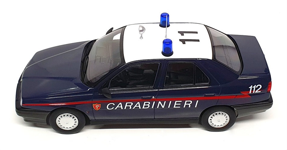 Triple9 1/18 Scale T9-1800385 - 1996 Alfa Romeo 155 Carabinieri - Dk Blue/White