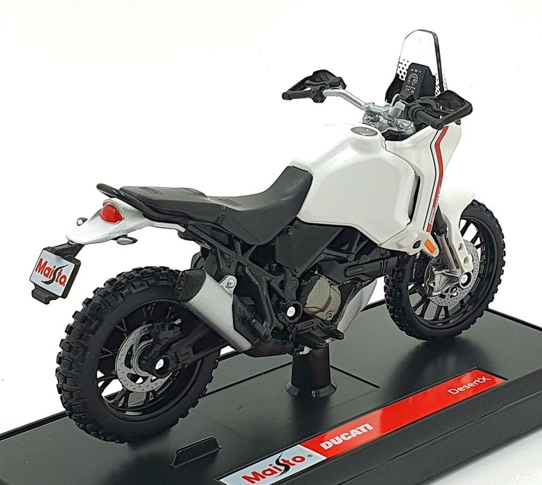 Maisto 1/18 Scale 34007-22989 - Ducati DesertX Motorbike - White