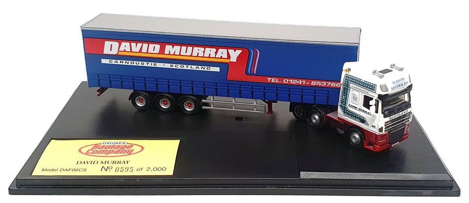 Oxford Diecast 1/76 Scale DAF06CS - DAF Truck & Trailer (David Murray)