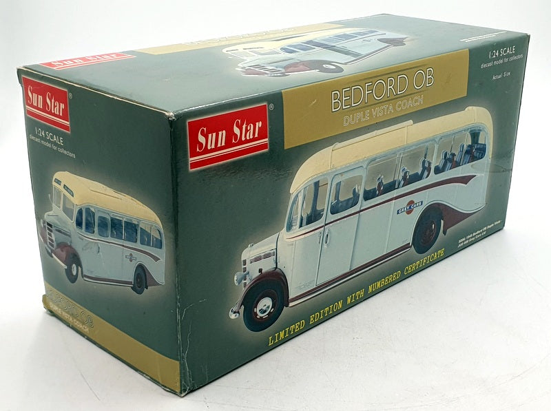 Sunstar 1/24 Scale Diecast 5006 - 1949 Bedford OB Duple Vista JUO 608 Grey Cars