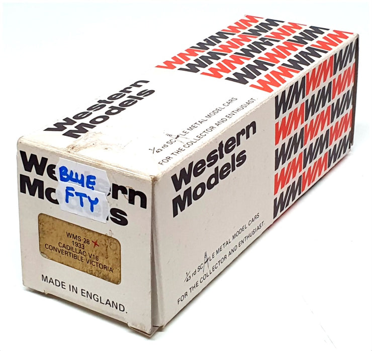 Western Models 1/43 Scale WMS28 - 1933 Cadillac V16 Victoria - Blue