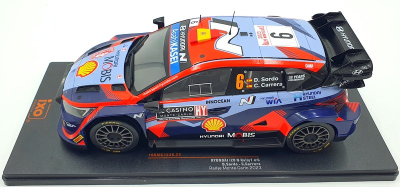 IXO Models 1/18 Scale 18RMC153B Hyundai i20 N Rally1 #6 Monte Carlo 2023