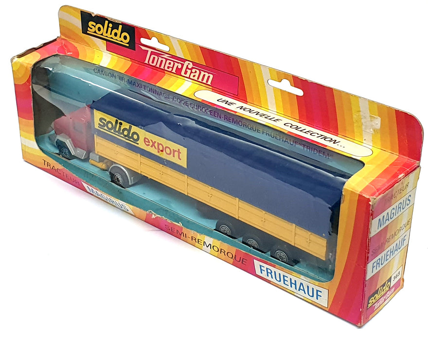 Solido 25cm Long Original Diecast 363 - Magirus Deutz Container Truck - Red