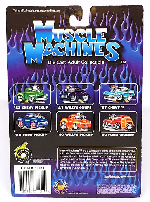 Muscle Machines 1/64 Scale 71151 02-18 - 1940 Willys PU Truck - Copper