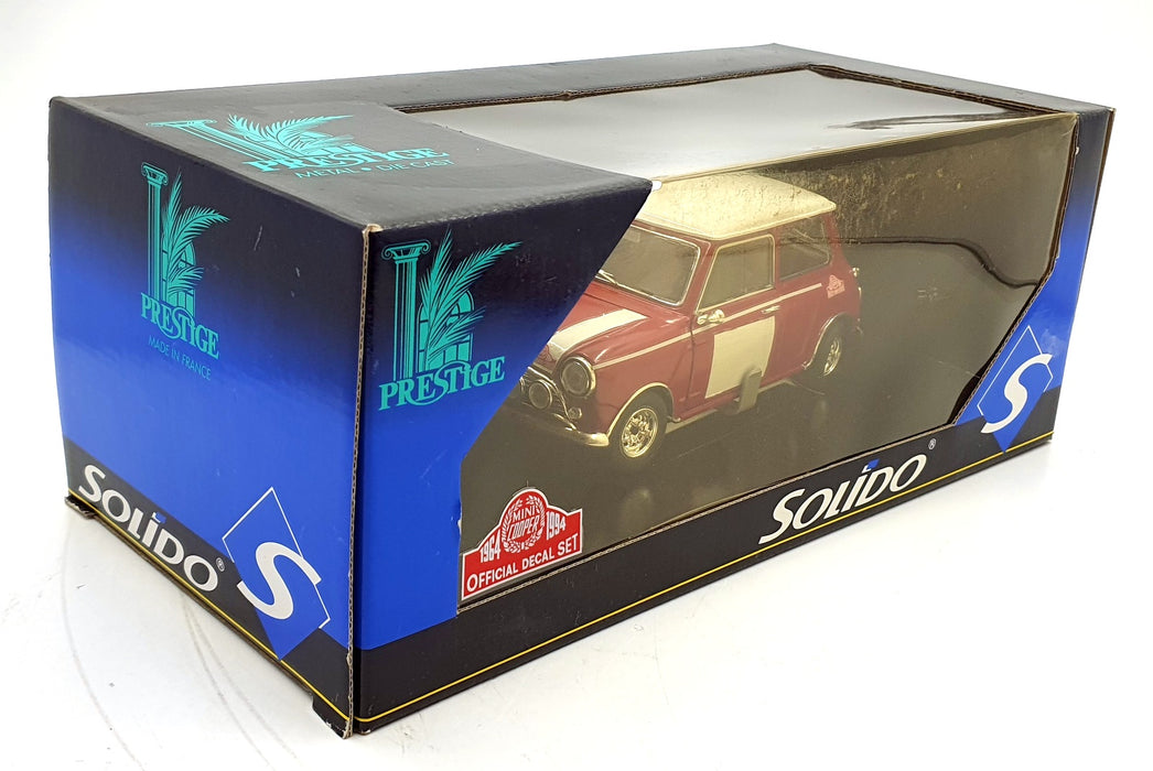 Solido 1/18 Scale Diecast 9426 - Mini Cooper S Rally Decals RMC - Red
