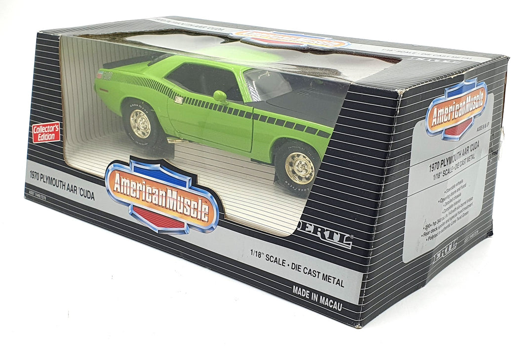 Ertl 1/18 Scale Diecast 7379 - 1970 Plymouth AAR Cuda - Green