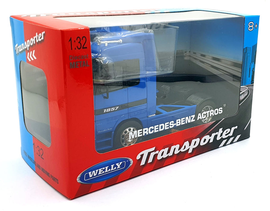Welly 1/32 Scale 32280W - Mercedes-Benz Actros Transporter - Blue