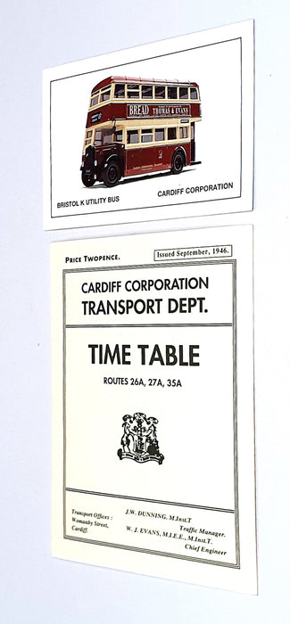 Corgi 1/50 Scale 97875 - Bristol K Utility Bus Cardiff Corp. Rt. 26 - Maroon