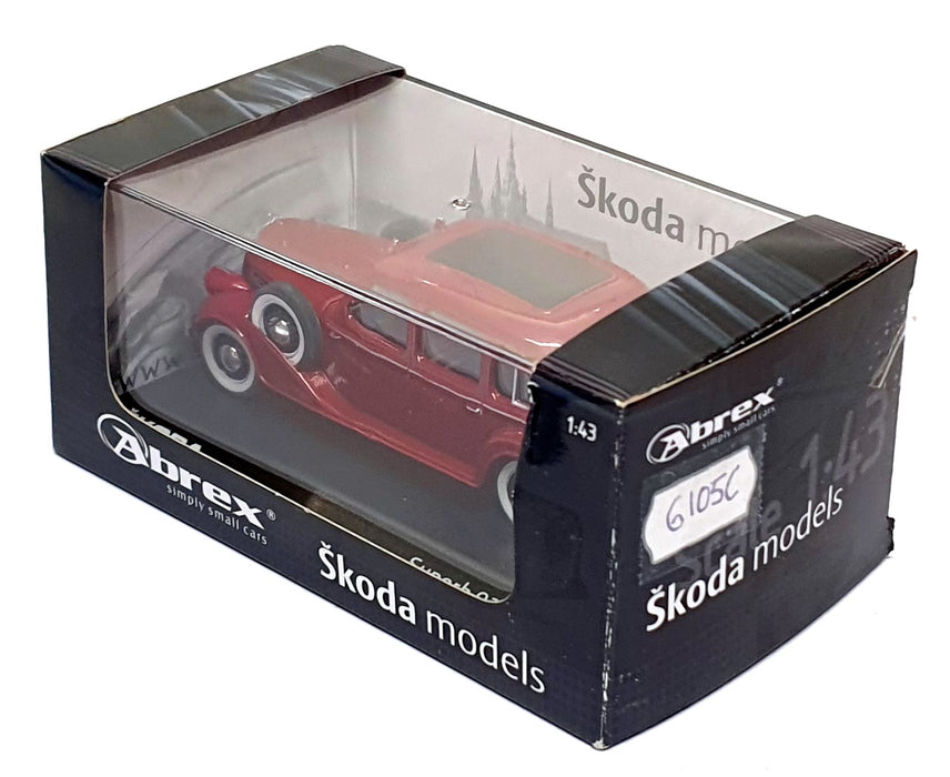 Abrex 1/43 Scale Diecast 6105C - 1938 Skoda Superb 913 - Red
