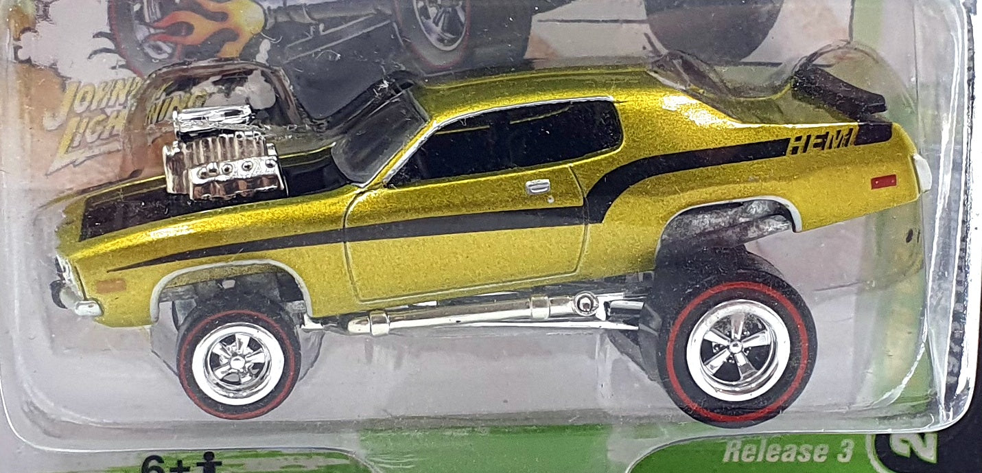 Johnny Lightning 1/64 Scale JLSF021 - 1973 Plymouth Road Runner - Met. Green