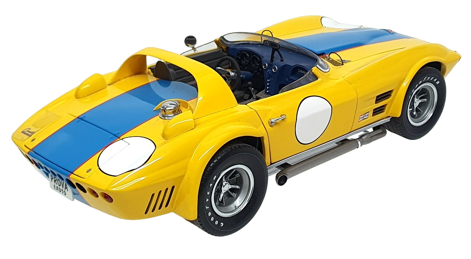 Exoto 1/18 Scale DC21823S - Chevrolet Corvette Grand Sport - Yellow/Blue