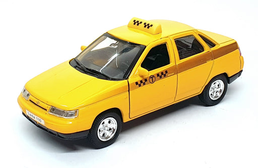 Welly 1/38 Scale Pull Back & Go 7864 - Lada 110 Russian Taxi - Yellow