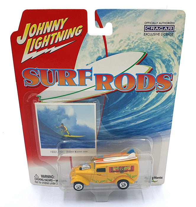 Johnny Lightning 1/64 Scale 294-07 Surf Rods 1933 Jeep Willys Panel Van - Yellow