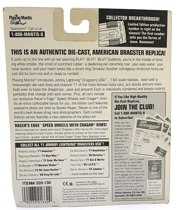 Johnny Lightning 1/64 Scale 320-130 Dragsters USA 1955 JukeBox - Norm Wizner