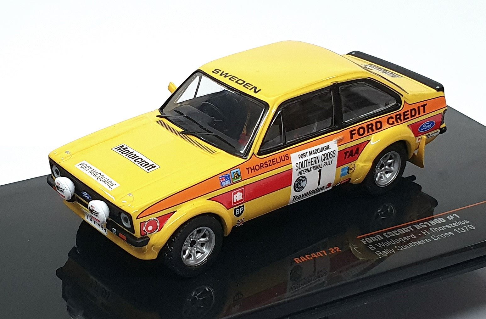 Ixo 1/43 Scale RAC447.22 - Ford Escort RS1800 #1 Rally Southern Cross 1979