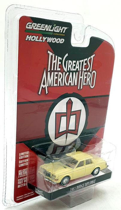 Greenlight 1/64 Scale 44920-A - 1981 Dodge Diplomat - Cream