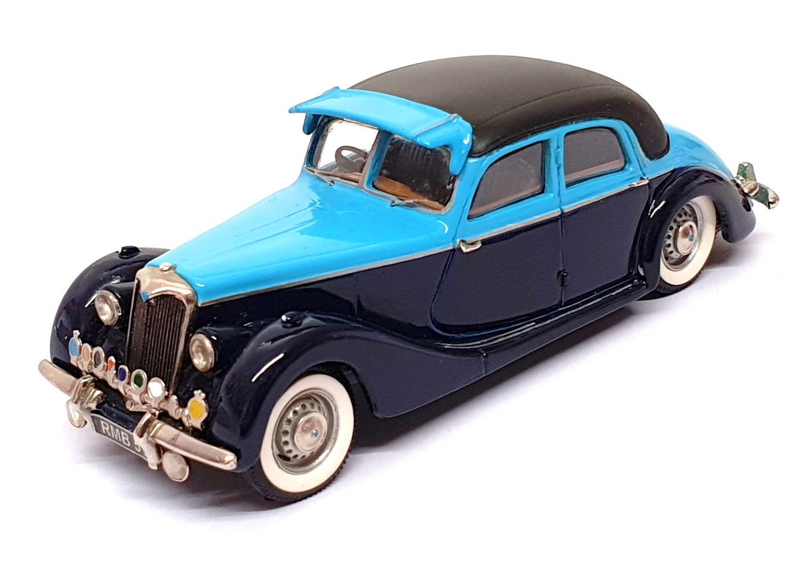 Crossway Models 1/43 Scale CC05 - Riley RMB Saloon Custom - 2-Tone Blue