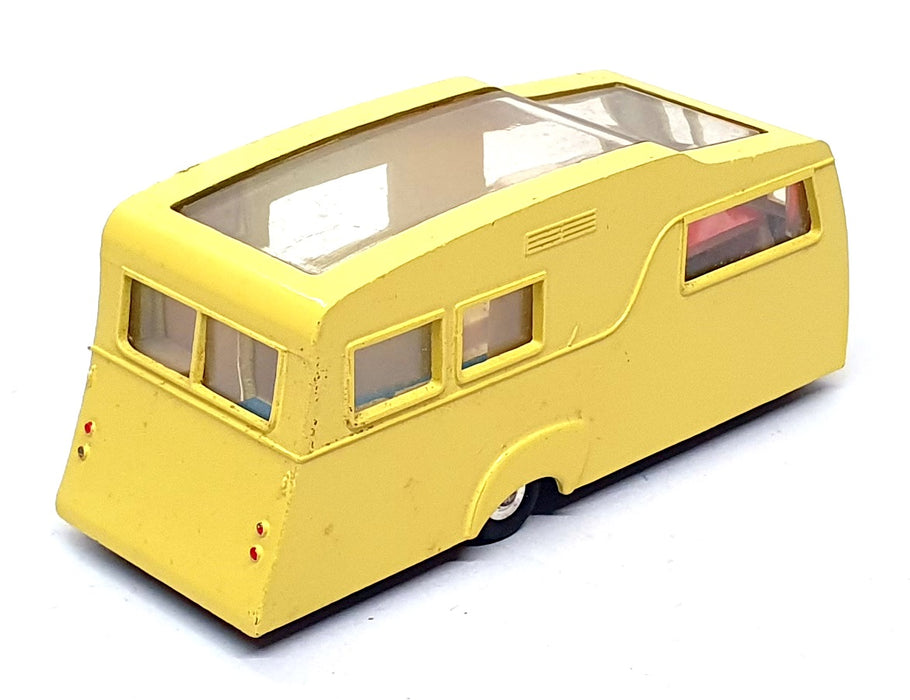 Dinky Toys Original Diecast 117 - 4 Berth Caravan With Transparent Roof - Yellow