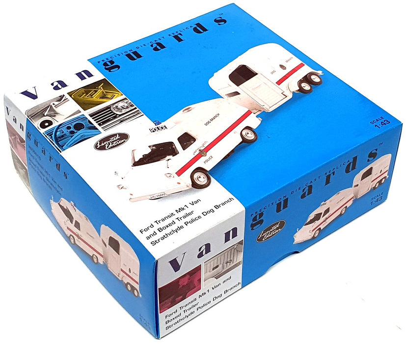 Vanguards 1/43 Scale VA06615 - Ford Transit Van & Trailer Strathclyde Police Dog