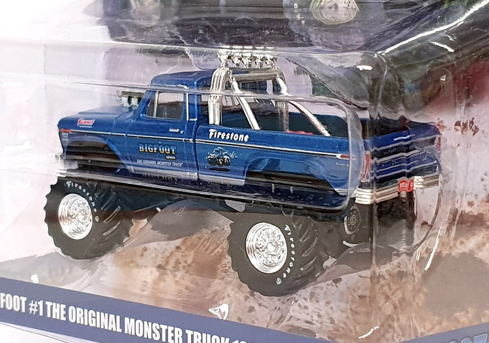 Greenlight 1/64 Scale 29934 - 1974 Ford F-250 Bigfoot #1 Monster Truck - Blue