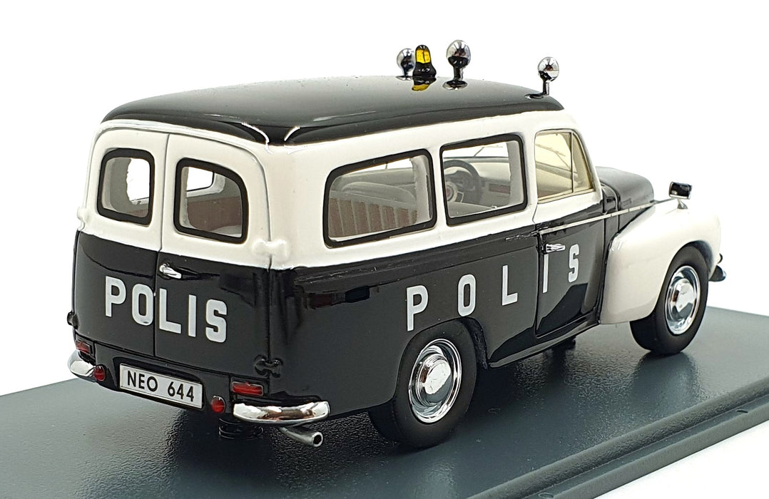 Neo 1/43 Scale Resin 43644 - 1956 Volvo Duett Polis - Police Car