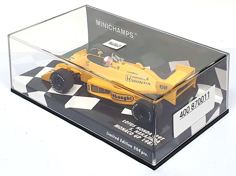 Minichamps 1/43 Scale 400 870011 - F1 Lotus Honda 99T Monaco GP 1987 Nakajima