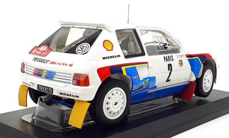 Norev 1/18 Scale Diecast 184864 - Peugeot 205 T16 #2 Monte Carlo 1985