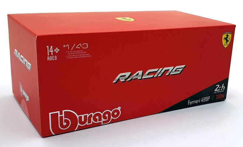 Burago 1/43 Scale Diecast #18 36316 - Ferrari 499P Racing #50 24Hr Le Mans 2024