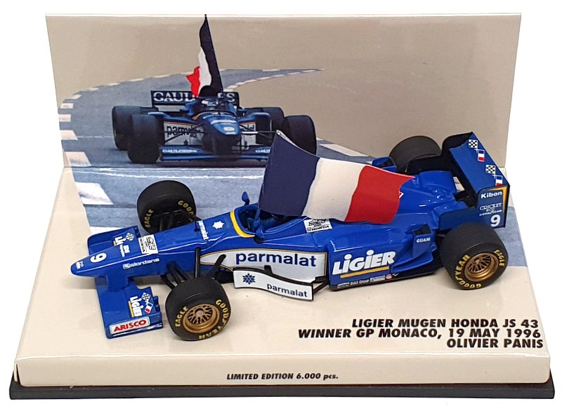 Minichamps 1/43 Scale 430 960099 - F1 Ligier Honda Winner Monaco GP 1996 Panis