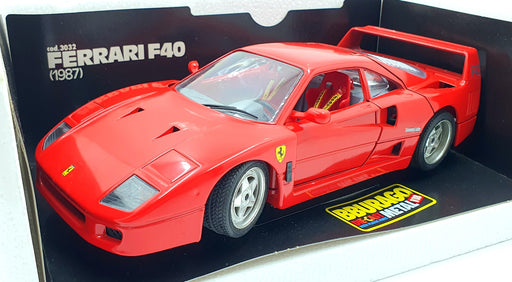 Burago 1/18 Scale Diecast Car 3032 - Ferrari F40 1987 - Red