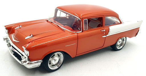 Acme 1/18 Scale Diecast A1807015 - 1957 Chevrolet 150 - Rust Orange/White
