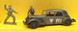Solido 1/43 Scale 6035 - Citroen 15CV FFI Military Car + Figures - Camouflage
