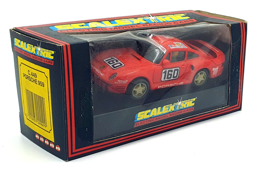 Scalextric 1/32 Scale Slotcar C449 - Porsche 959 #160 - Red