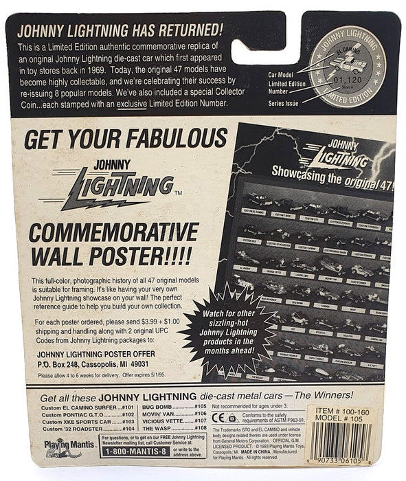 Johnny Lightning 1/64 Scale 100-160 - The Challengers VW Bug Bomb - Black