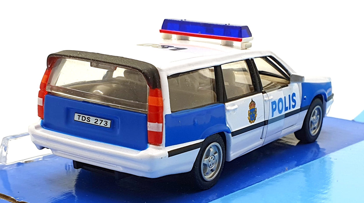 Cararama 1/43 Scale 210226J - Volvo 850 Polis Police Car - White/Blue