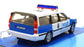 Cararama 1/43 Scale 210226J - Volvo 850 Polis Police Car - White/Blue